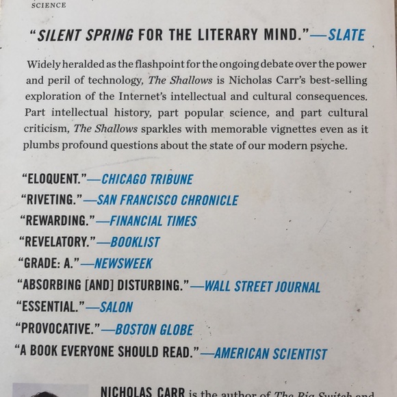 pre read Nicholas Carr NY Times best seller - Picture 3 of 4